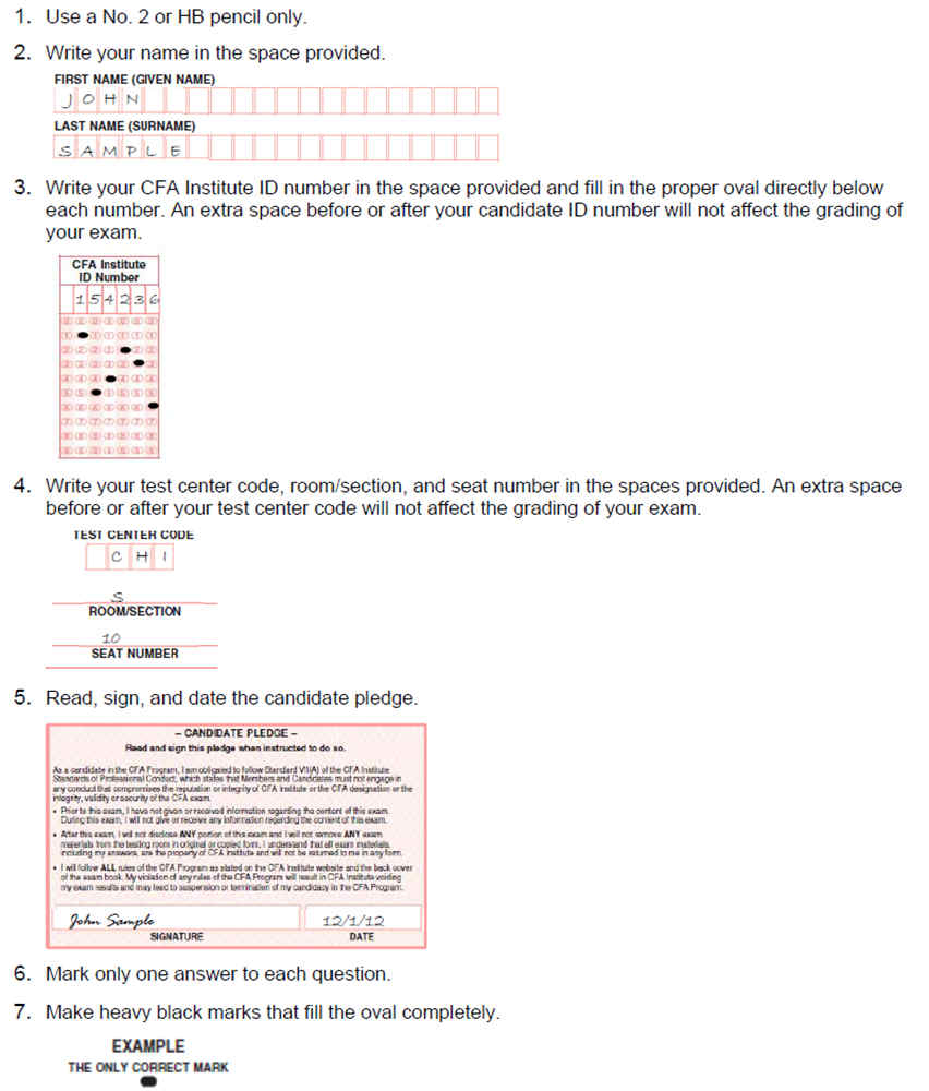 2020年12月CFA考試考場注意事項
