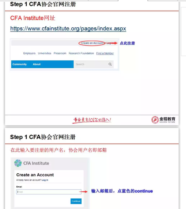 2018年CFA考試報名流程在線指引圖1