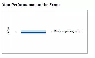 如上圖，代表考生實(shí)際成績(jī)的藍(lán)色粗實(shí)線稍微低于MPS，淺藍(lán)色區(qū)域上邊界超過MPS