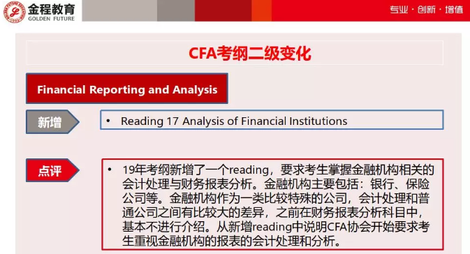 CFA二級考綱對比9