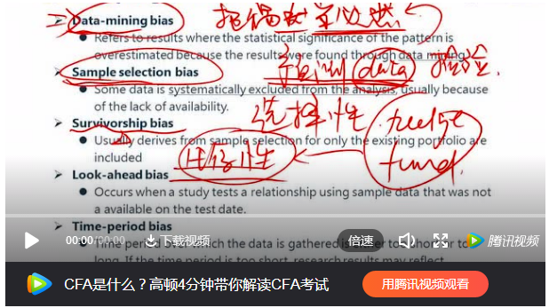 這不就是我們在CFA課程上反復(fù)提及到的Survivorship Bias嗎？且這個例子許多老師在上課的時候都用到過。