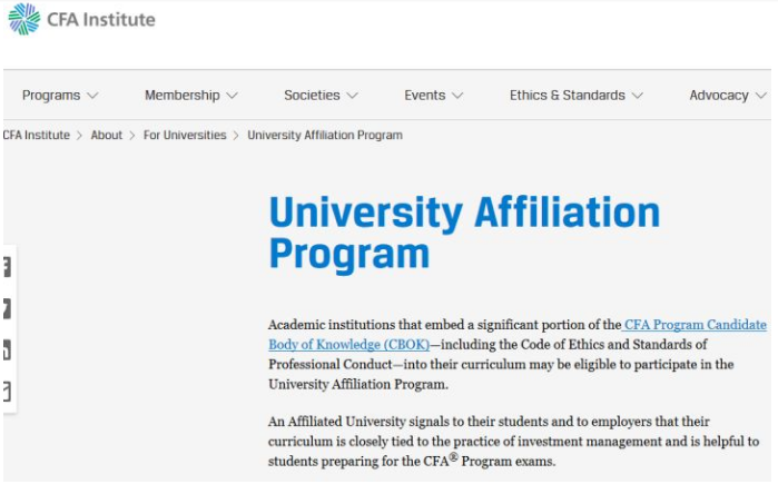 澳洲哪些大學(xué)的金融課程受CFA認(rèn)證呢?