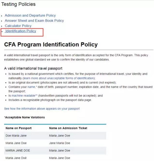 CFA協(xié)會(huì)官網(wǎng)說(shuō)明