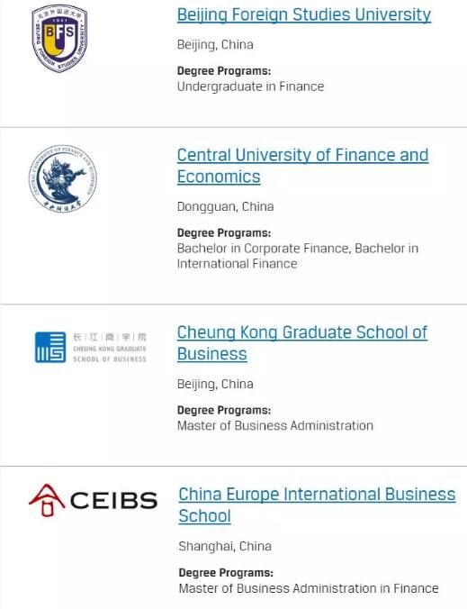 國(guó)內(nèi)其它與cfa合作院校1