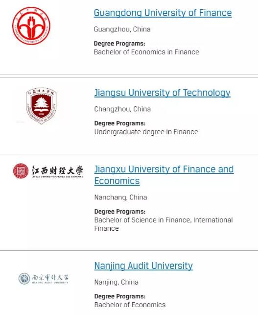 國(guó)內(nèi)其它與cfa合作院校3