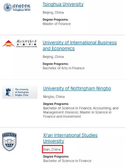 國(guó)內(nèi)其它與cfa合作院校7