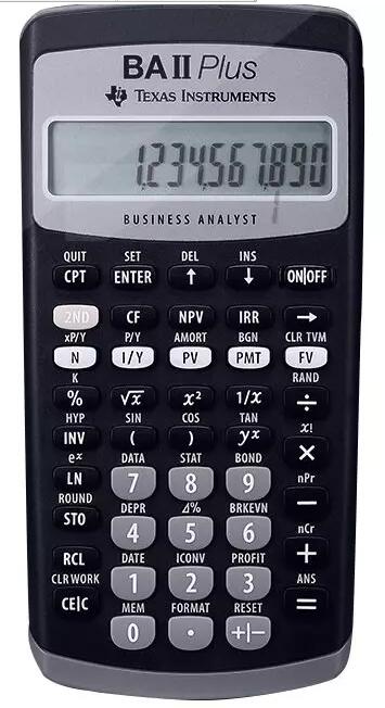 Texas Instruments BA II Plus的按鍵介紹