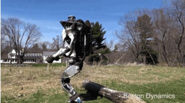 期間，機器人遇到一段橫在地上的木頭，它還玩了一個小調(diào)皮：跳了過去，而不是像人一樣邁過去