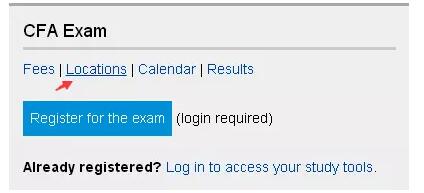 登錄 CFA Locations