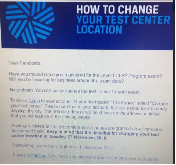 CFA報(bào)名考生如何更改CFA考點(diǎn)