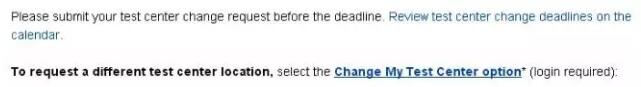 選擇Change My test Center更改我的考試中心選項(候選人需登錄)