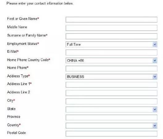 填寫自己的聯(lián)系信息