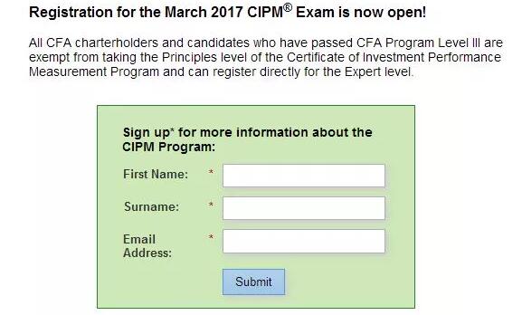 考過CFA三級后會收到下圖，直接考CIPM二級，省時省力