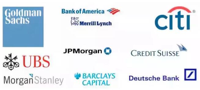 国外的知名投行业内称之为 bulge bracket,简称 bb