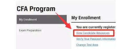 點擊“CFA Programs”進入課程界面;