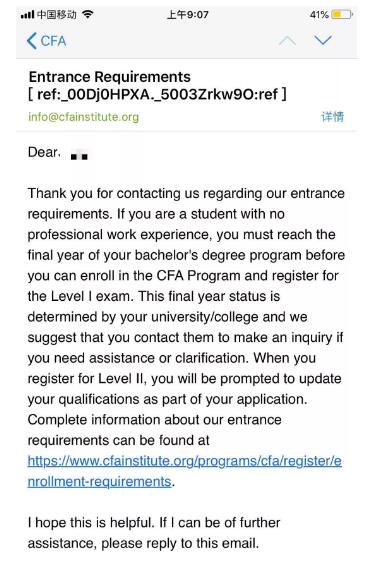 cfa協(xié)會郵件