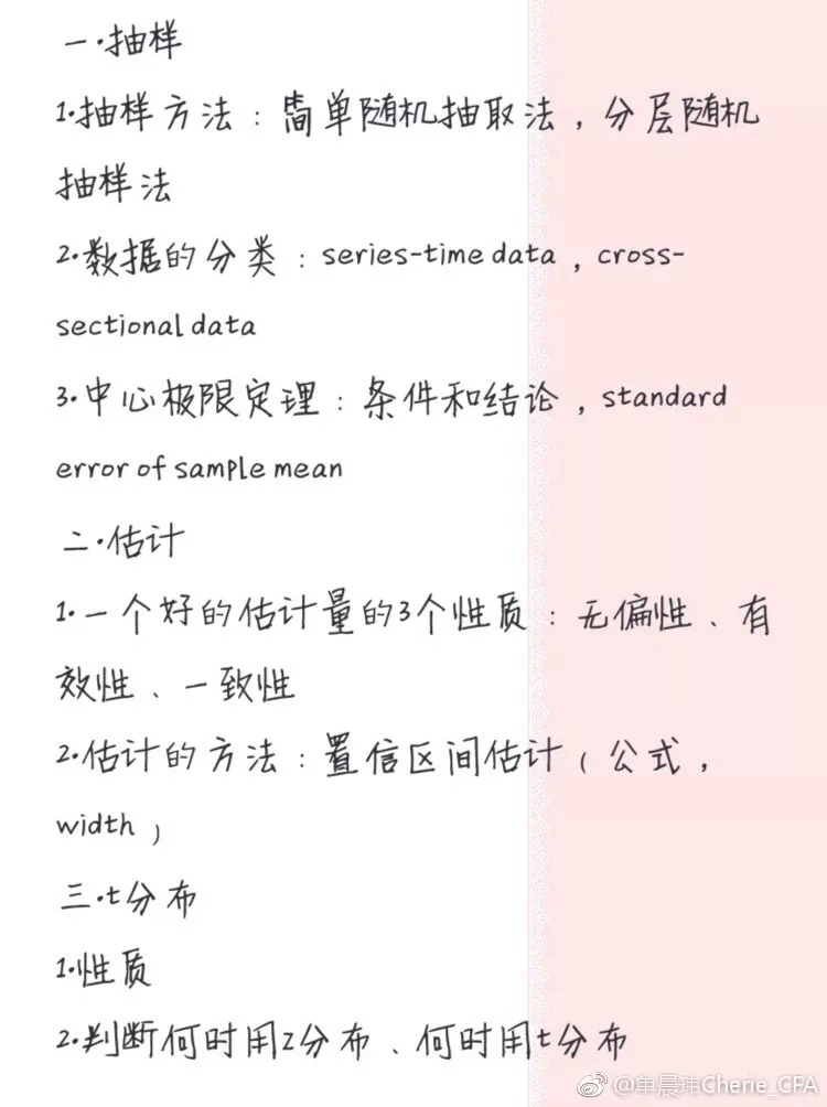 CFA一級數量分析的第6個reading開始就進入了推斷性統(tǒng)計學的學習