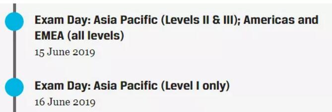 溫馨提示：具體CFA考試地址顯示在準(zhǔn)考證上，準(zhǔn)考證打印時(shí)間官方給出是5月中旬