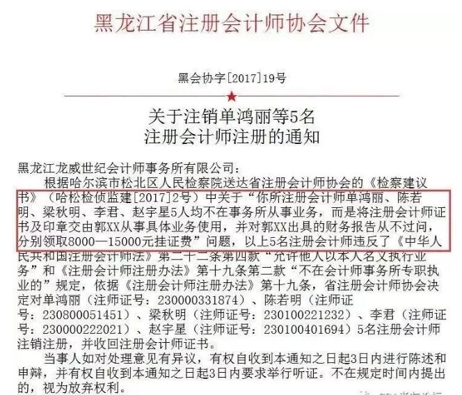 CPA掛靠行為處理