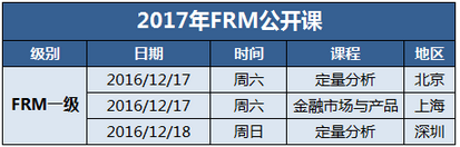 2017年FRM公開(kāi)課