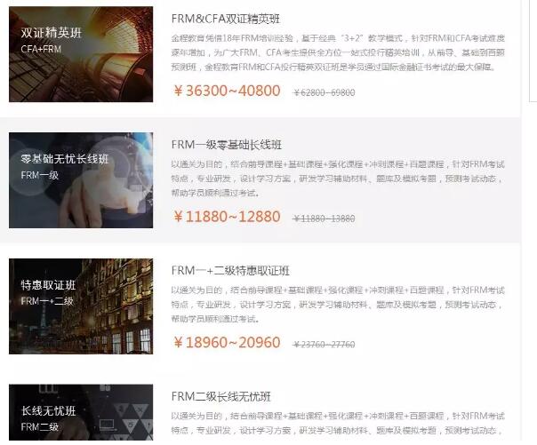 金程網(wǎng)校FRM網(wǎng)課