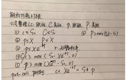 接下來(lái)要考的部分就是各種期權(quán)價(jià)格的上下限了