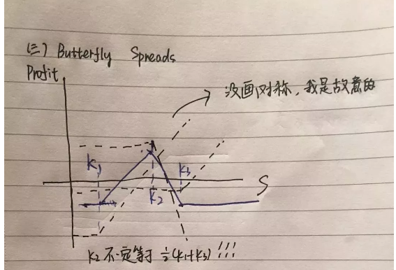 為什么叫蝶式期權呢，看看損益圖