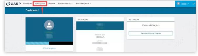 登錄協(xié)會網(wǎng)站(www.garp.org)輸入賬號和密碼，點擊進(jìn)去my program