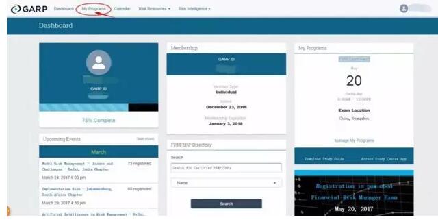 點(diǎn)擊紅圈中的“My Programs”,進(jìn)入報名信息界面