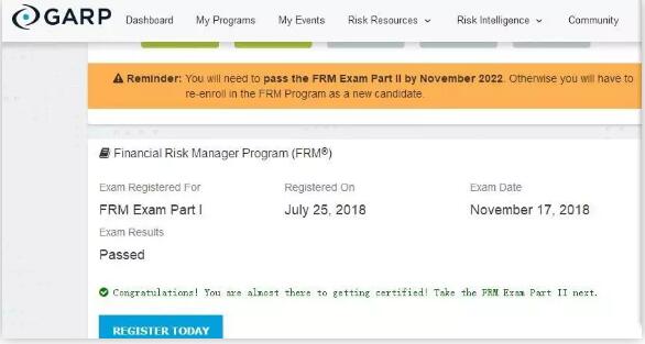 FRM成績通過顯示網(wǎng)頁版