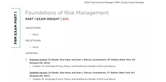 風(fēng)險(xiǎn)管理基礎(chǔ)中更新套利定價(jià)理論和多因子理論；