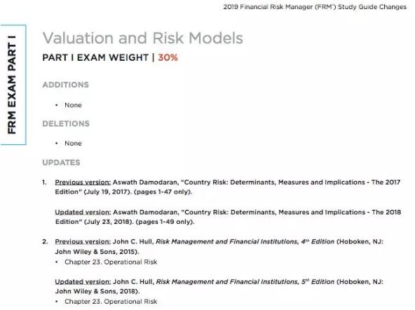 估值和風(fēng)險(xiǎn)模型這門課在兩塊部分進(jìn)行了更新。