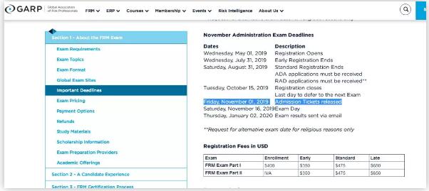 11月frm考試信息
