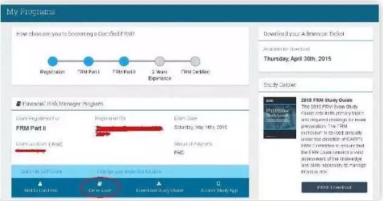 點擊上圖My programs,會顯示出你這次報名的考試級別