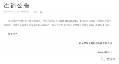 霍爾果斯公司注銷